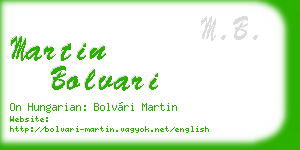 martin bolvari business card